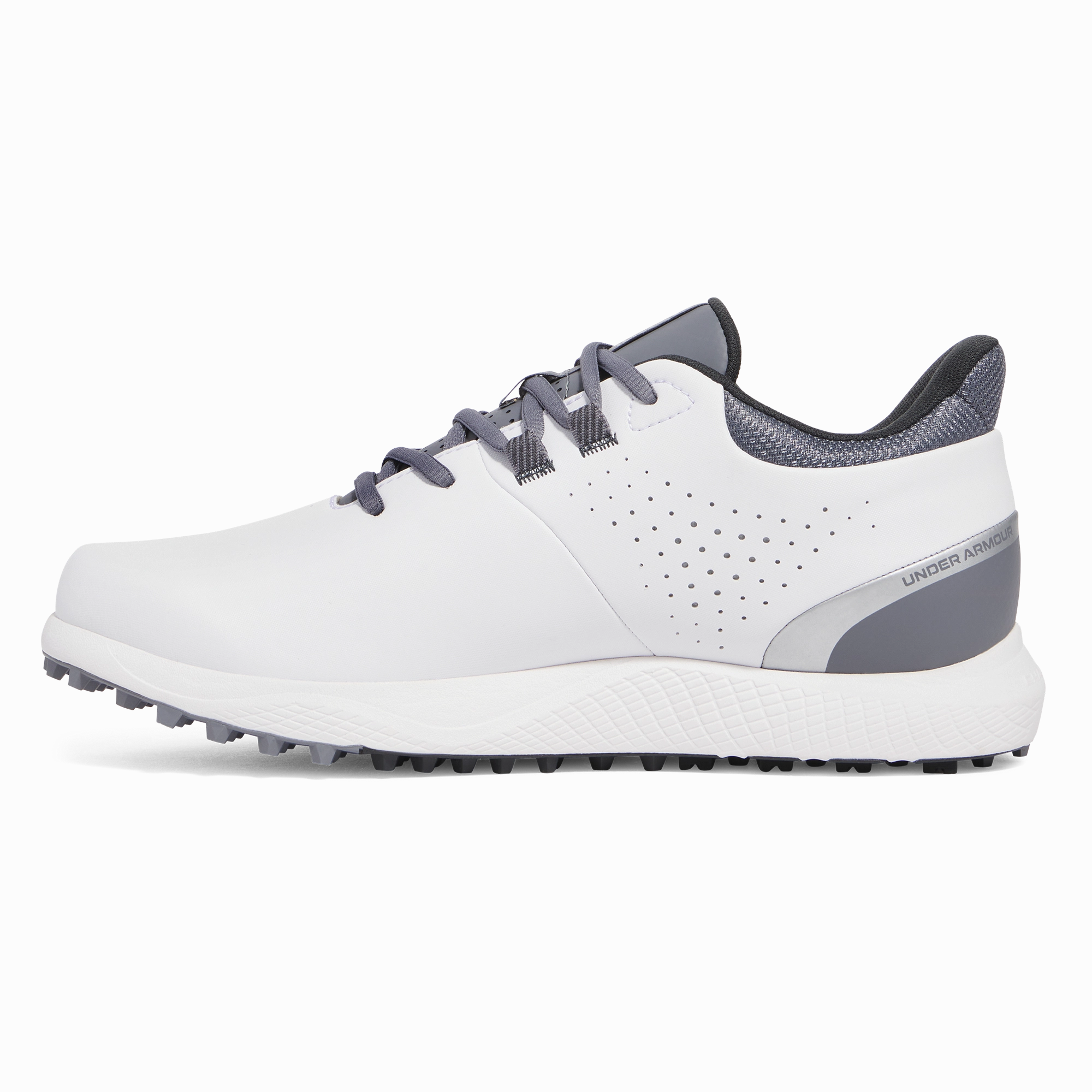 Under Armour Drive Medal Spikeless Golf Shoes - White/Titan Grey Chic Platform Sneakers