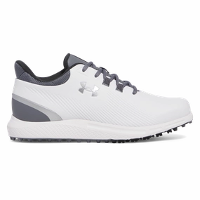 Under Armour Drive Medal Spikeless Golf Shoes - White/Titan Grey Under Armour golf shoe variations