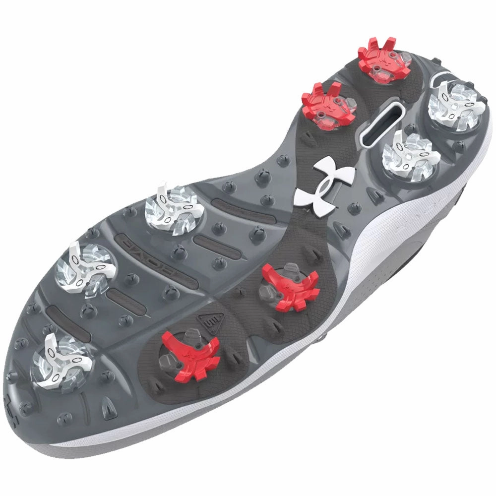Under Armour Drive Pro Spiked Waterproof Shoes - Mod Gray/Castlerock/Castlerock Performance Golf Trainers