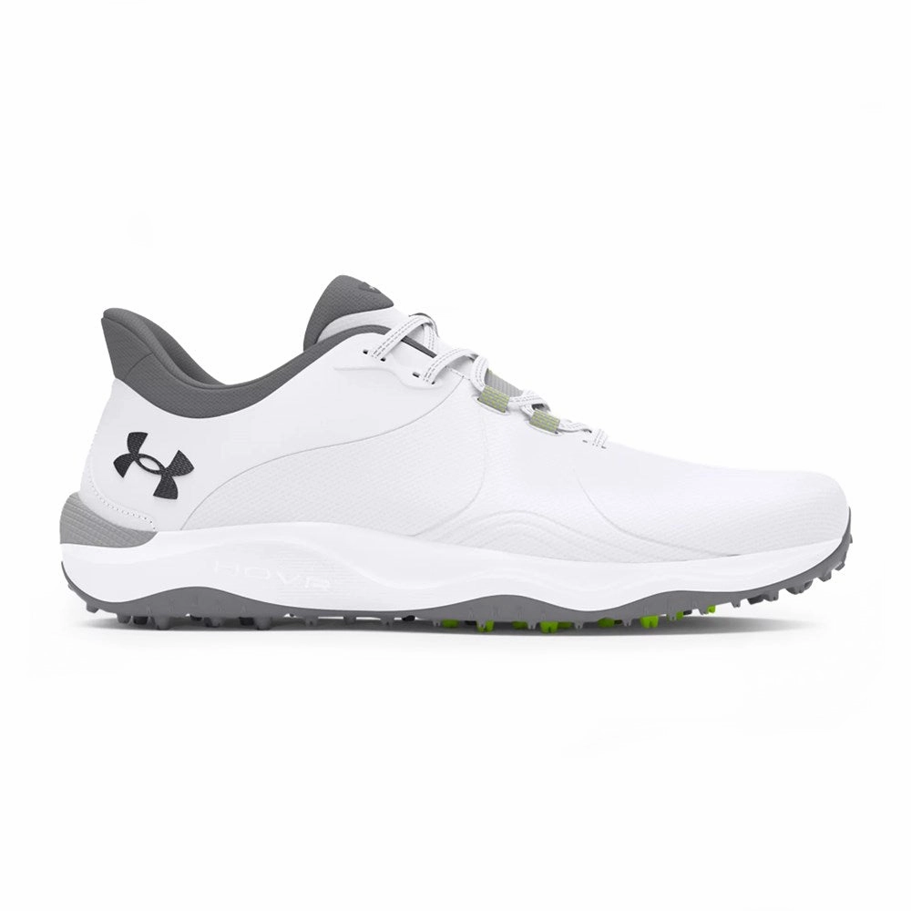 Under Armour Drive Pro Spikeless Golf Shoes - White/Metallic Gun Metal Under Armour golf shoe variations