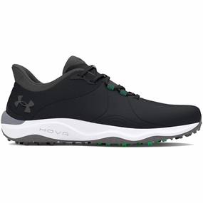 Under Armour Drive Pro Spikeless Waterproof Shoes - Black/Black/Titan Gray Under Armour golf footwear styles