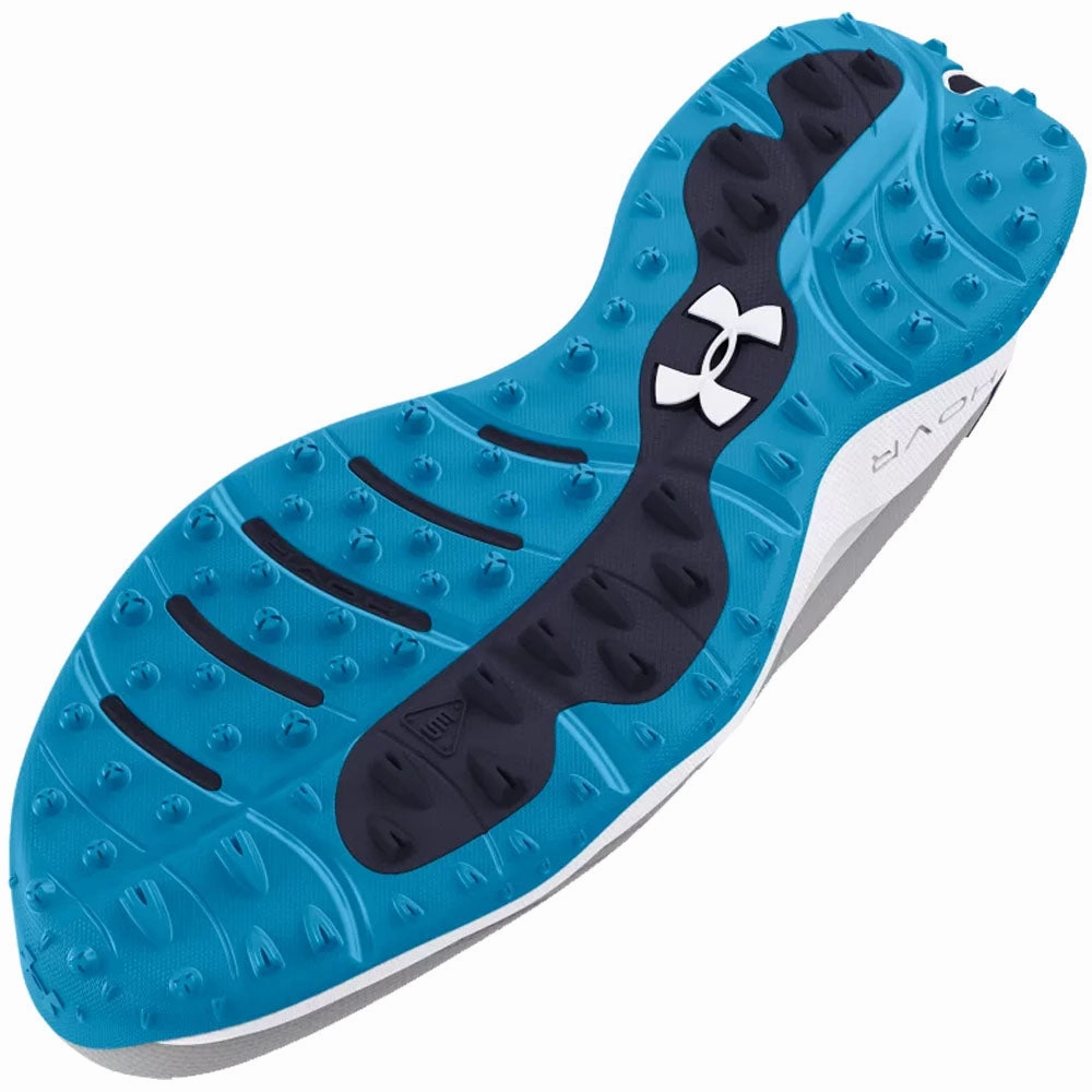 Under Armour Drive Pro Spikeless Waterproof Shoes - Mod Gray/Capri/Midnight Navy Performance Golf Trainers