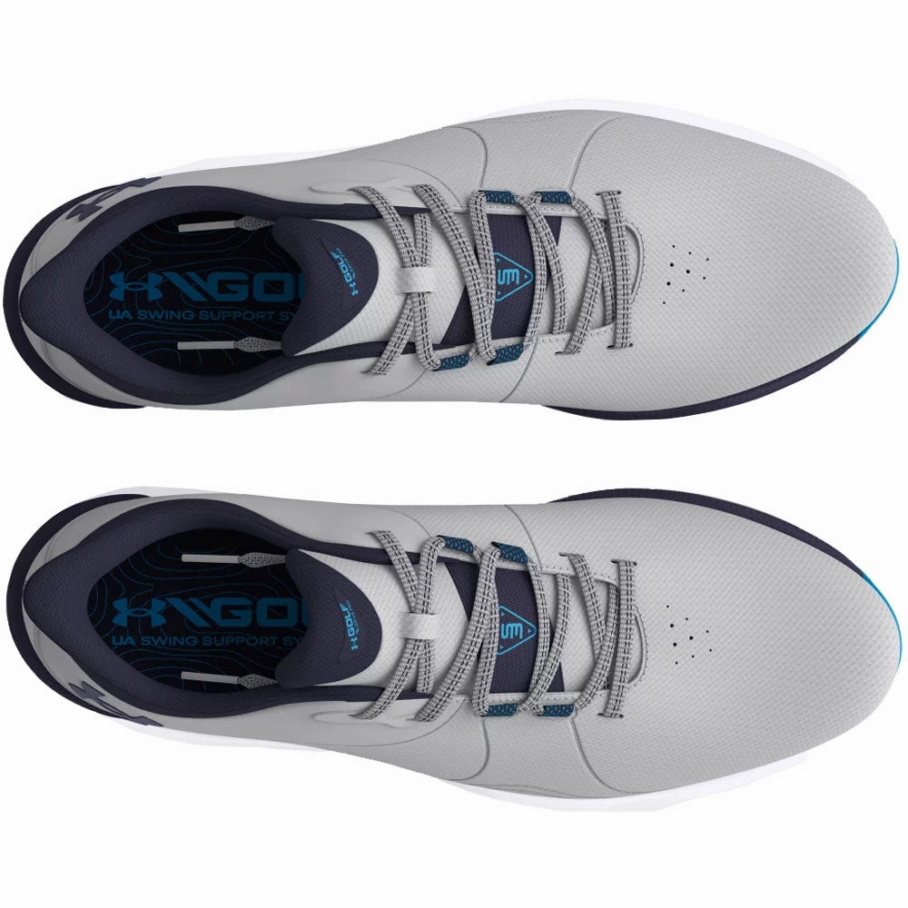Under Armour Drive Pro Spikeless Waterproof Shoes - Mod Gray/Capri/Midnight Navy Performance Golf Trainers