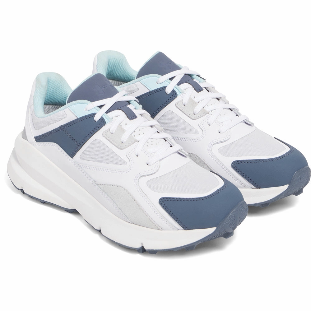 Under Armour Forge 96 Spikeless Waterproof Shoes - White/Downpour Grey/White Performance Golf Trainers