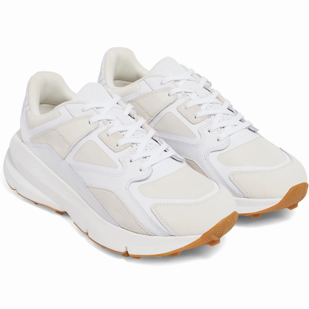 Under Armour Forge 96 Spikeless Waterproof Shoes - White/Stone/White Performance Golf Trainers