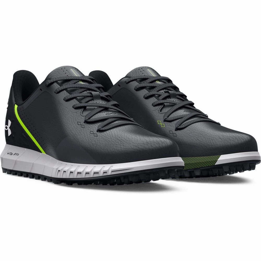 Under Armour HOVR Drive Spikeless Waterproof Shoes - Black/Halo Grey Performance Golf Trainers