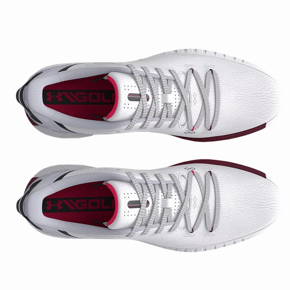 Under Armour HOVR Drive Spikeless Wide (E) Golf Shoes - White/Mod Grey Chic Platform Sneakers
