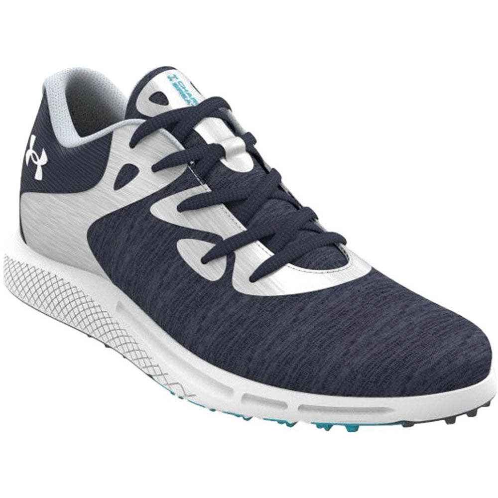 Under Armour Ladies Charged Breathe 2 Knit Spikeless Shoes - Midnight Navy/Midnight Navy/White Performance Golf Trainers