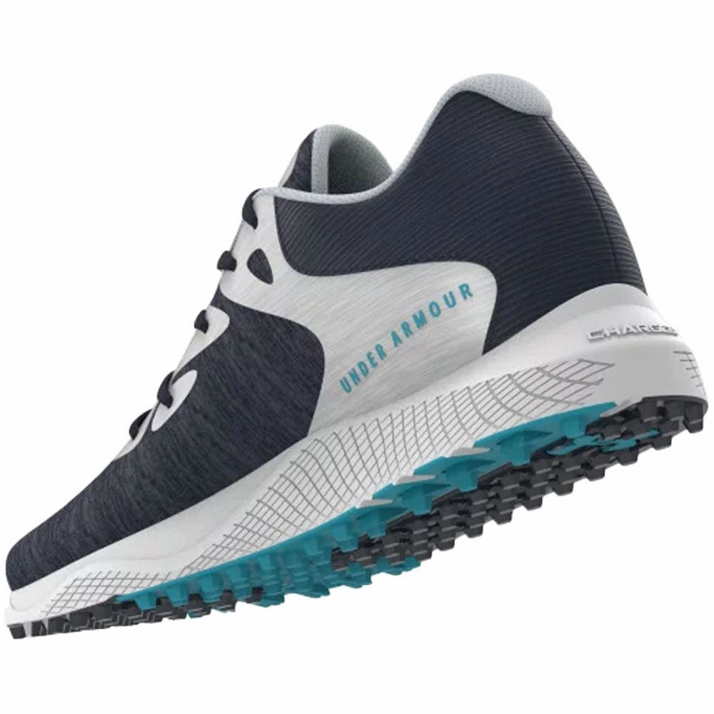 Under Armour Ladies Charged Breathe 2 Knit Spikeless Shoes - Midnight Navy/Midnight Navy/White Performance Golf Trainers