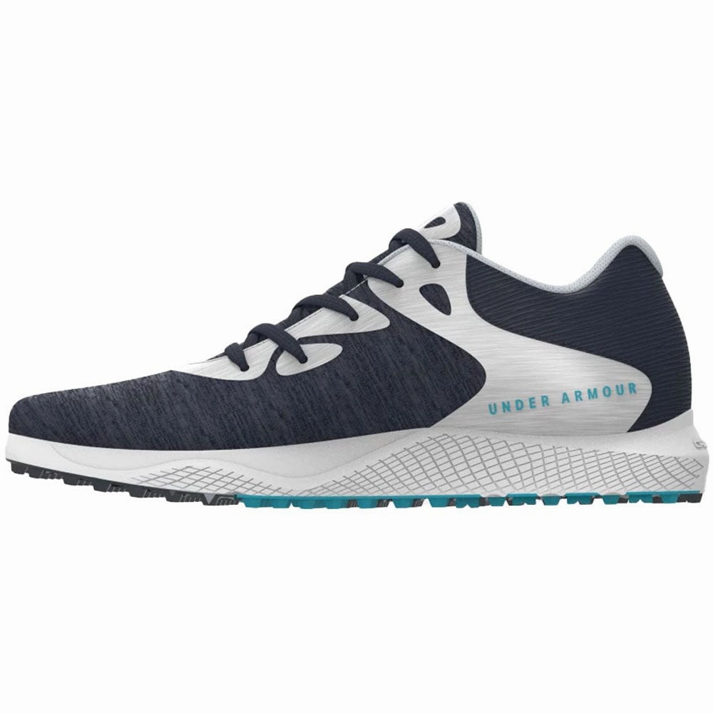 Under Armour Ladies Charged Breathe 2 Knit Spikeless Shoes - Midnight Navy/Midnight Navy/White Performance Golf Trainers