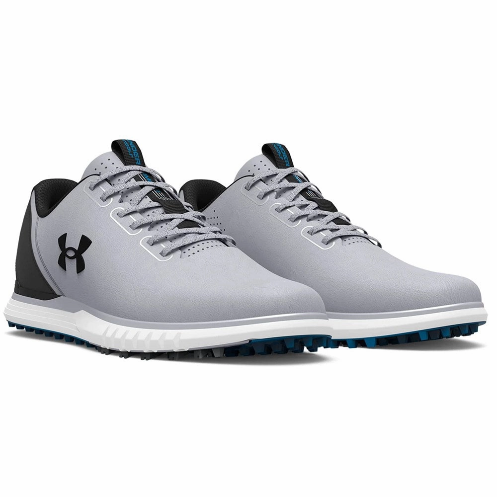 Under Armour Medal 2 Wide Spikeless Golf Shoes - Mod Grey/Jet Grey/Black Pro Grip Golf Cleats