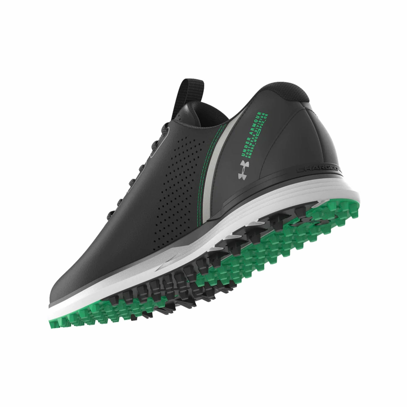 Under Armour Medal Spikeless 2 Golf Shoes - Black/Metallic Gun Metal Pro Grip Golf Cleats