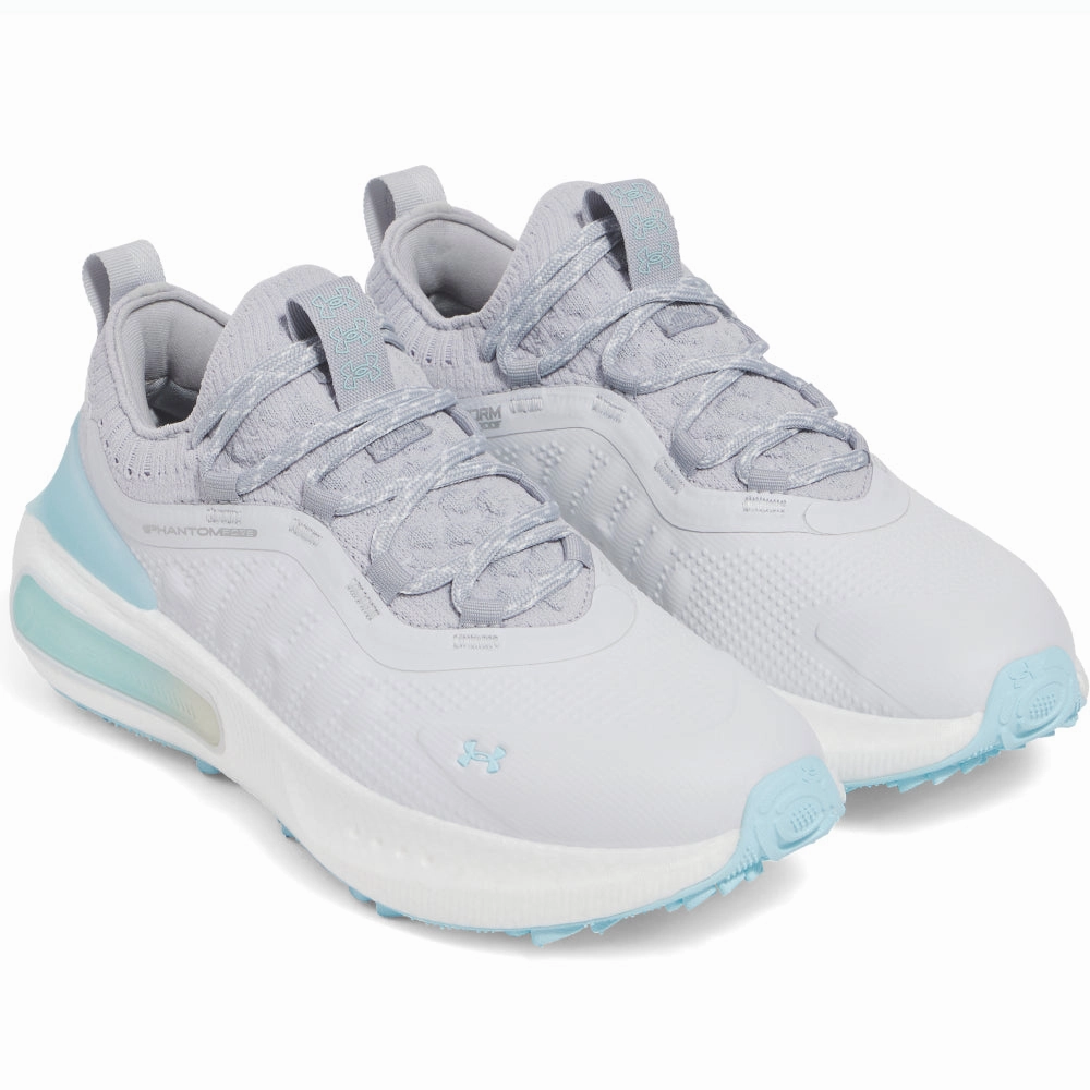 Under Armour Phantom Fore Ladies Spikeless Waterproof Shoes - Distant Gray/Stream/Distant Gray Performance Golf Trainers