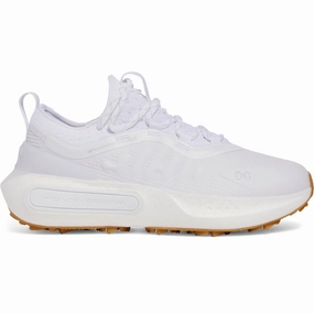 Under Armour Phantom Fore Ladies Spikeless Waterproof Shoes - White/White/Halo Gray Under Armour golf footwear styles