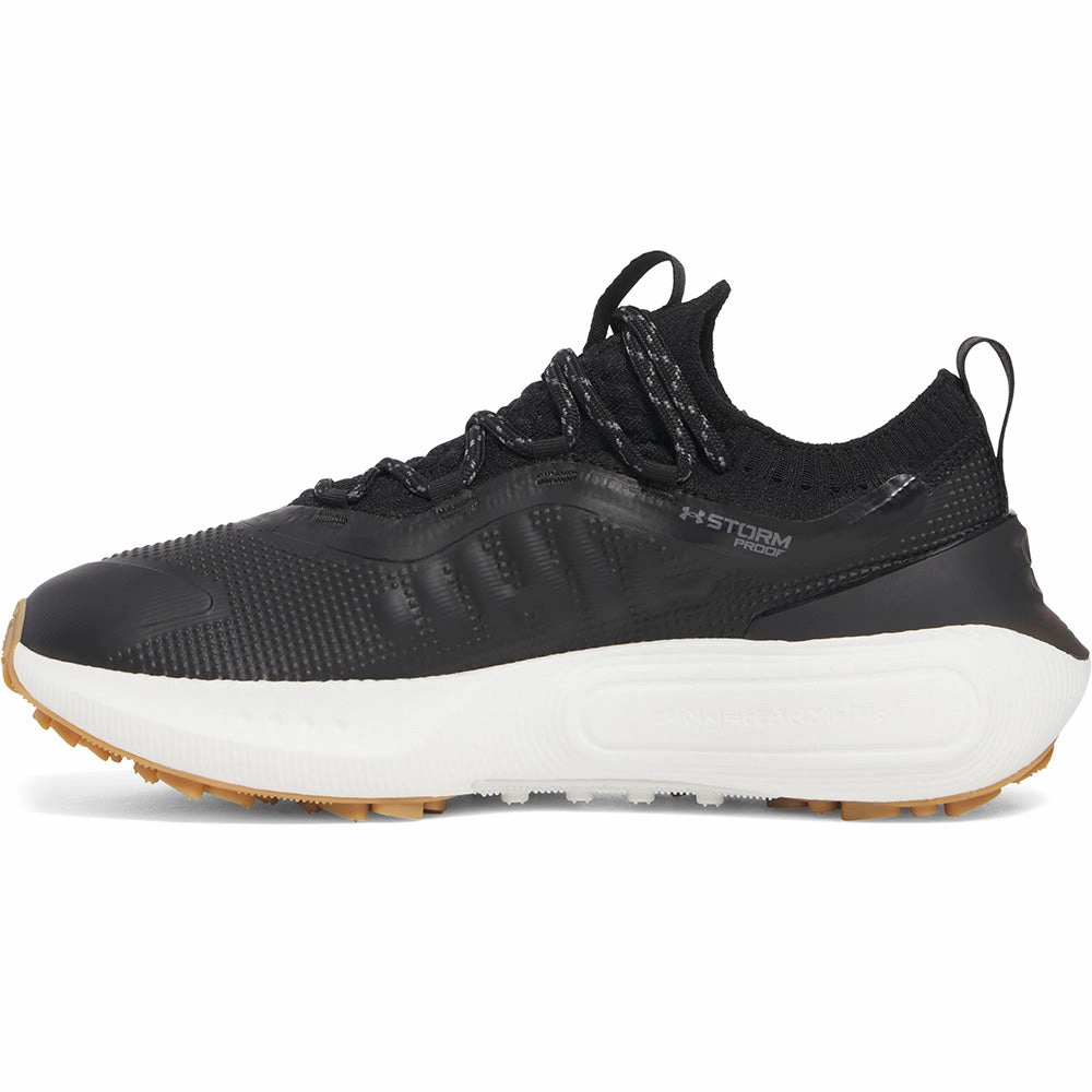 Under Armour Phantom Fore Spikeless Waterproof Shoes - Black/Black/Metallic Gun Performance Golf Trainers