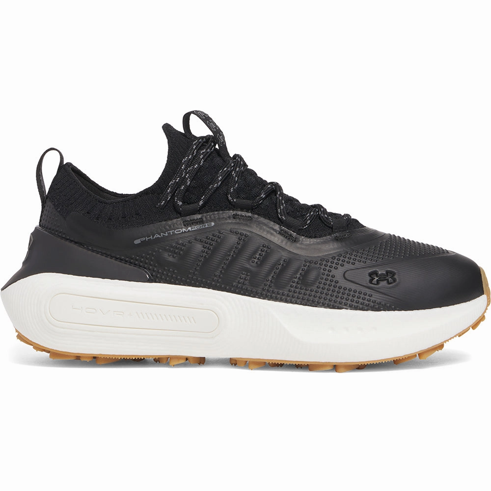 Under Armour Phantom Fore Spikeless Waterproof Shoes - Black/Black/Metallic Gun Under Armour golf footwear styles