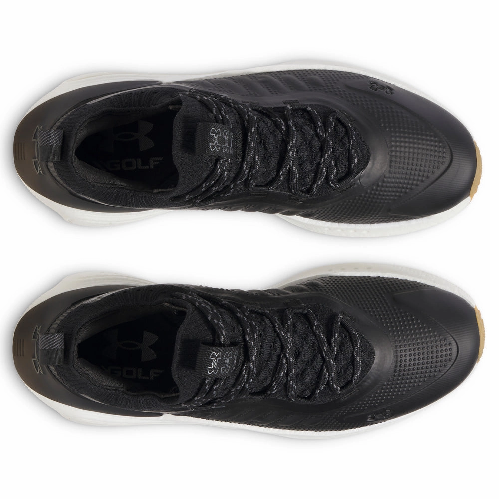 Under Armour Phantom Fore Spikeless Waterproof Shoes - Black/Black/Metallic Gun Performance Golf Trainers