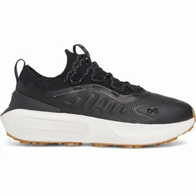 Under Armour Phantom Fore Spikeless Waterproof Shoes - Black/Black/Metallic Gun Under Armour golf footwear styles