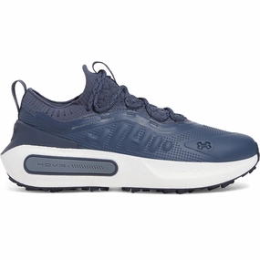 Under Armour Phantom Fore Spikeless Waterproof Shoes - Downpour Grey/Downpour Grey/Midnight Navy Under Armour golf footwear styles