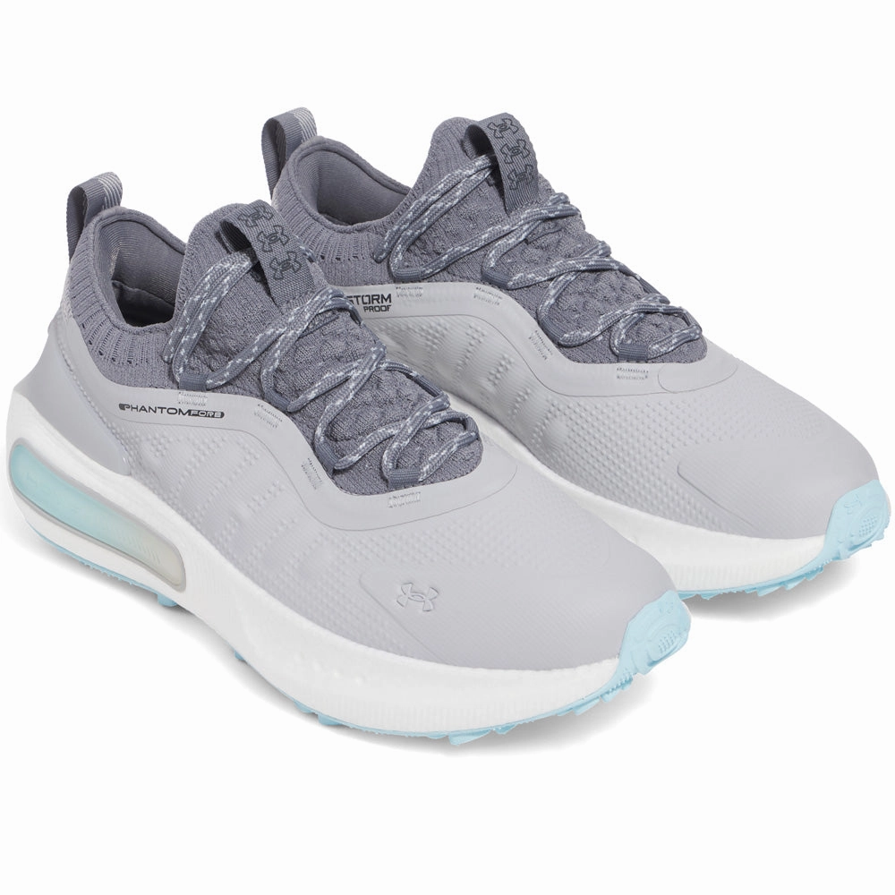Under Armour Phantom Fore Spikeless Waterproof Shoes - Mod Gray/Stream/Titan Gray Performance Golf Trainers