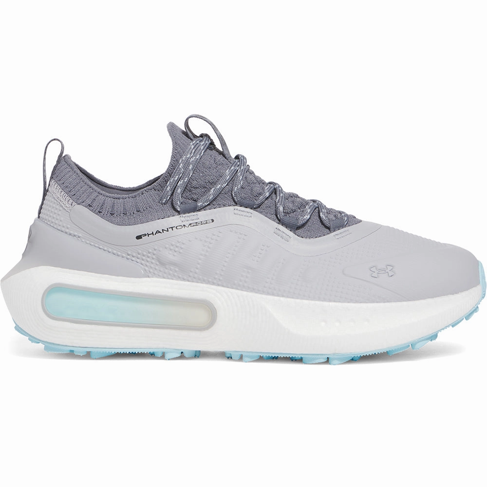Under Armour Phantom Fore Spikeless Waterproof Shoes - Mod Gray/Stream/Titan Gray Under Armour golf footwear styles