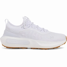 Under Armour Phantom Fore Spikeless Waterproof Shoes - White/White/Halo Gray Under Armour golf footwear styles