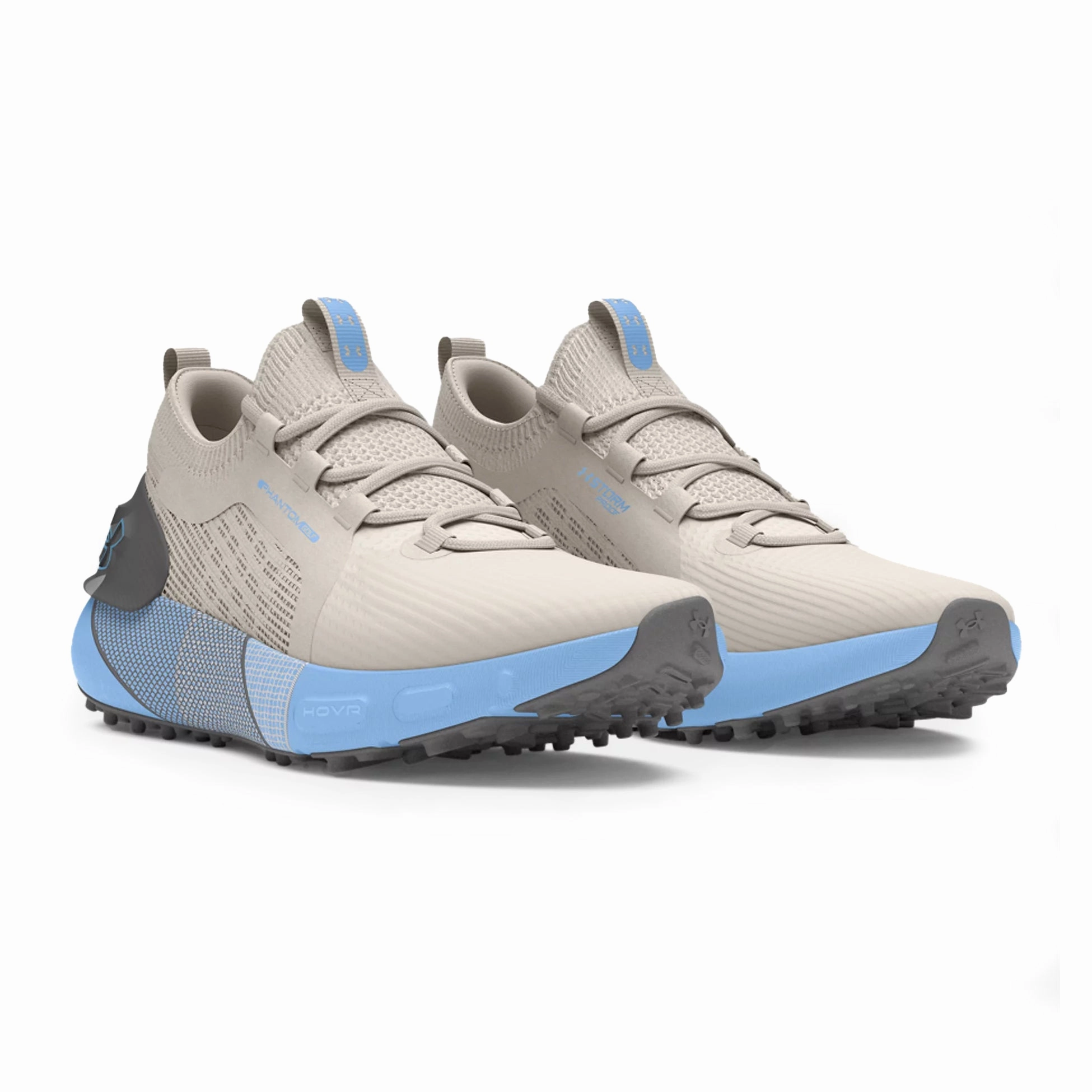 Under Armour Phantom Golf Shoes - Grey Matter/Horizon Blue Pro Grip Golf Cleats