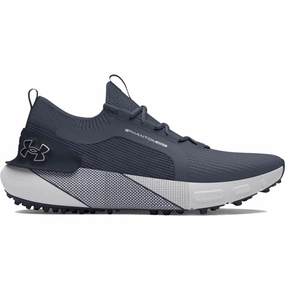 Under Armour Phantom Golf Spikeless Waterproof Shoes - Downpour Gray/Midnight Navy/Metallic Silver Under Armour golf footwear styles