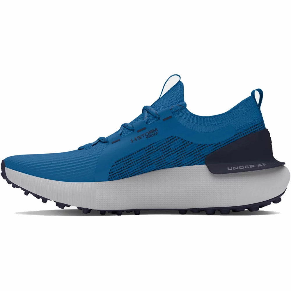 Under Armour Phantom Golf Spikeless Waterproof Shoes - Photon Blue/Midnight Navy/Nova Or Performance Golf Trainers