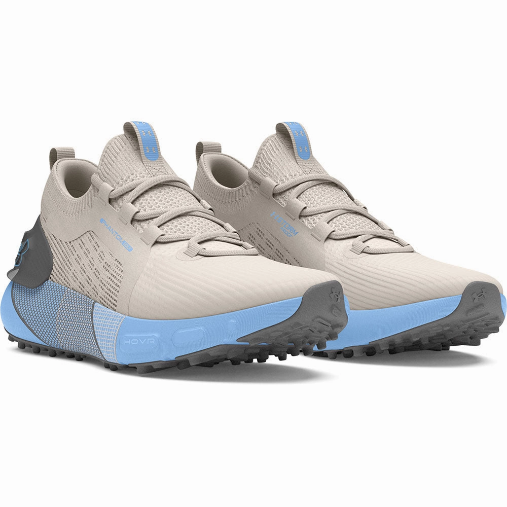 Under Armour Phantom Spikeless Waterproof Shoes - Gray Matter/Horizon Blue Performance Golf Trainers