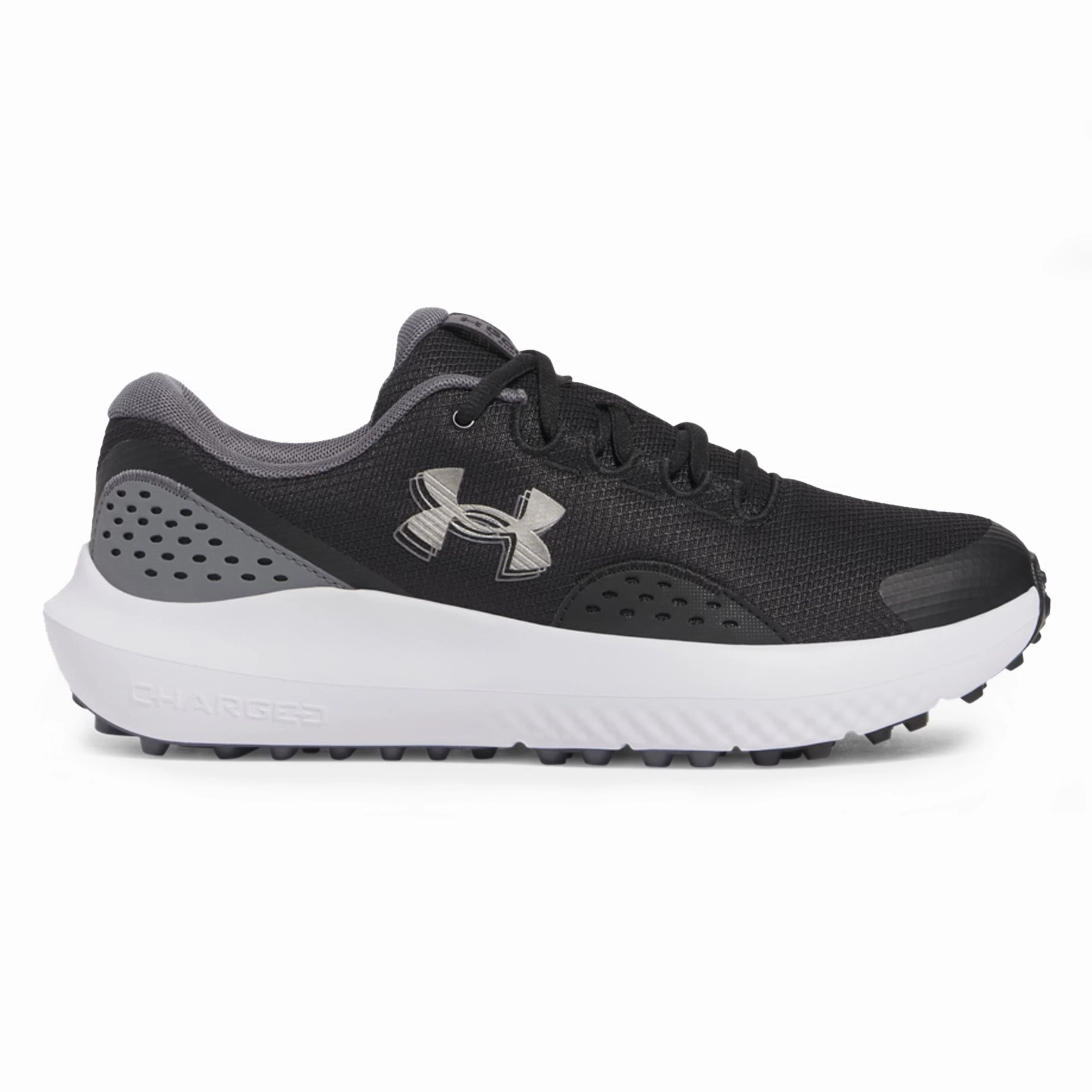 Under Armour Surge Spikeless Golf Shoes - Black/Castlerock Spikeless golf footwear