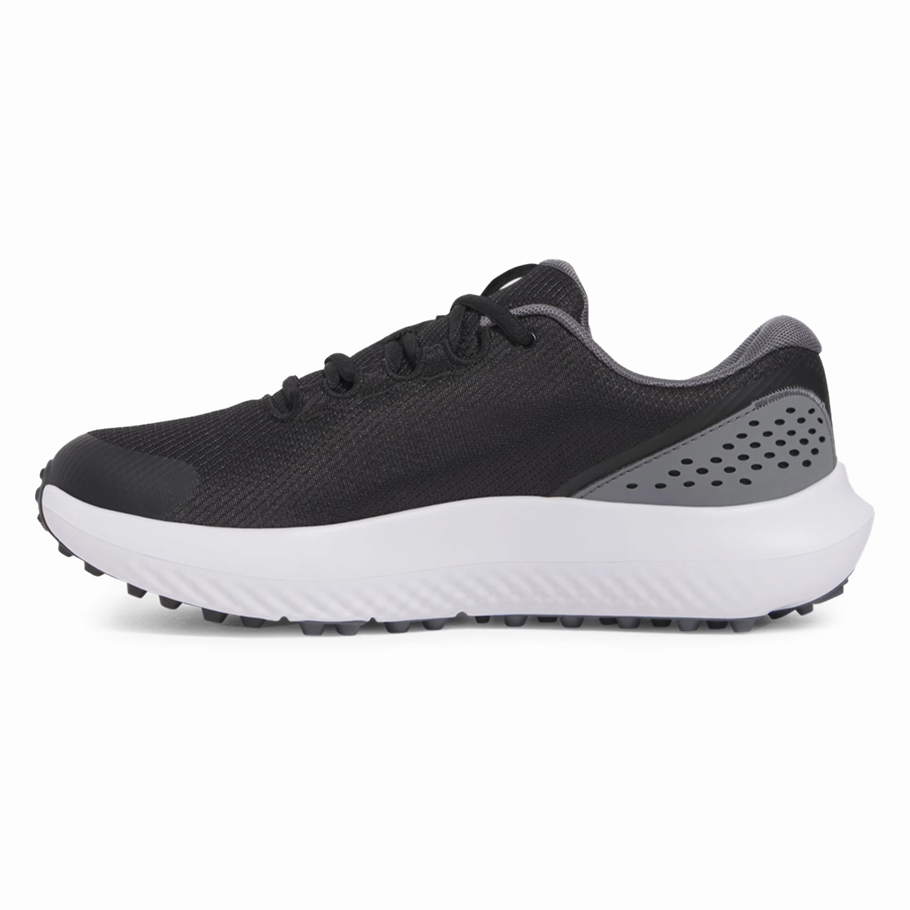 Under Armour Surge Spikeless Golf Shoes - Black/Castlerock Pro Grip Golf Cleats
