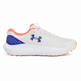 Under Armour Surge Spikeless Golf Shoes - White Clay/Royalte Spikeless golf footwear