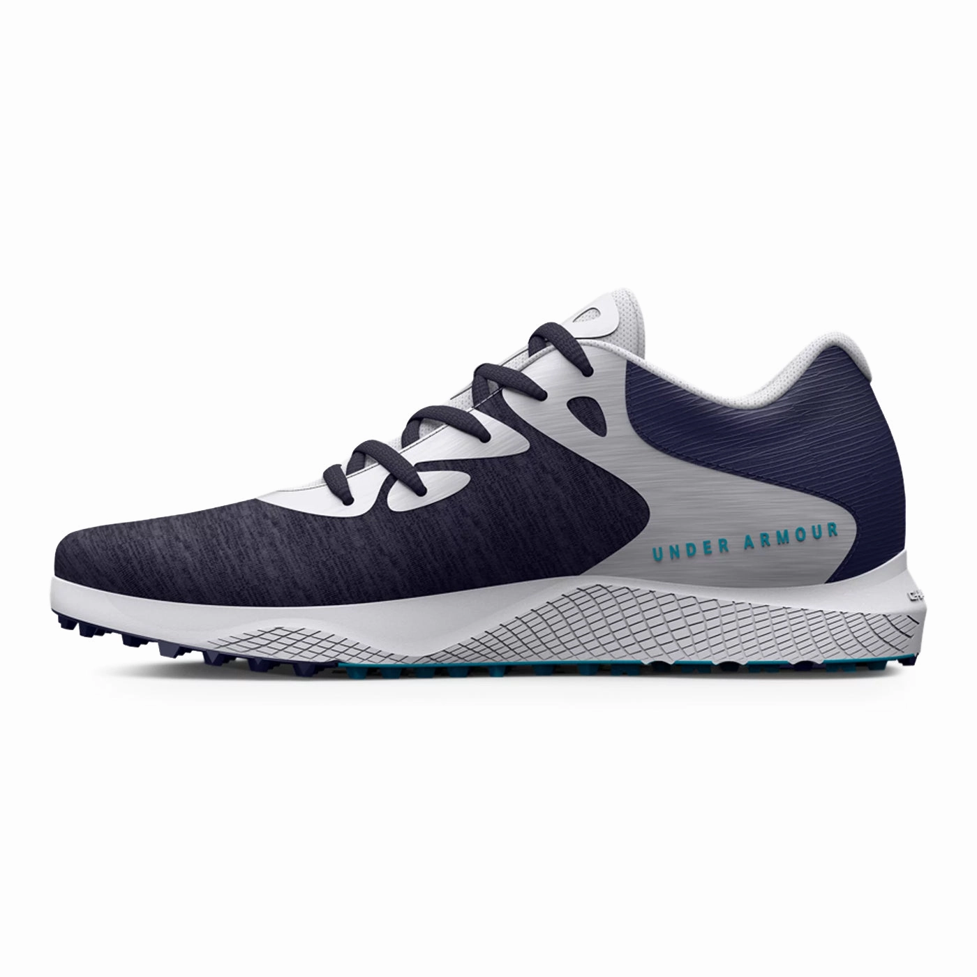 Under Armour Women's Charged Breathe 2 Knit Spikeless Golf Shoes - Midnight Navy/White Pro Grip Golf Cleats