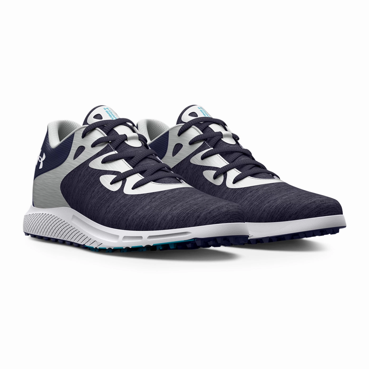 Under Armour Women's Charged Breathe 2 Knit Spikeless Golf Shoes - Midnight Navy/White Pro Grip Golf Cleats