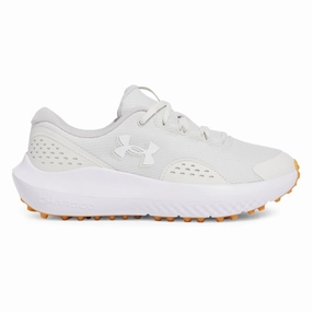 Under Armour Women's Surge Spikeless Golf Shoes - White Clay/White Spikeless golf footwear