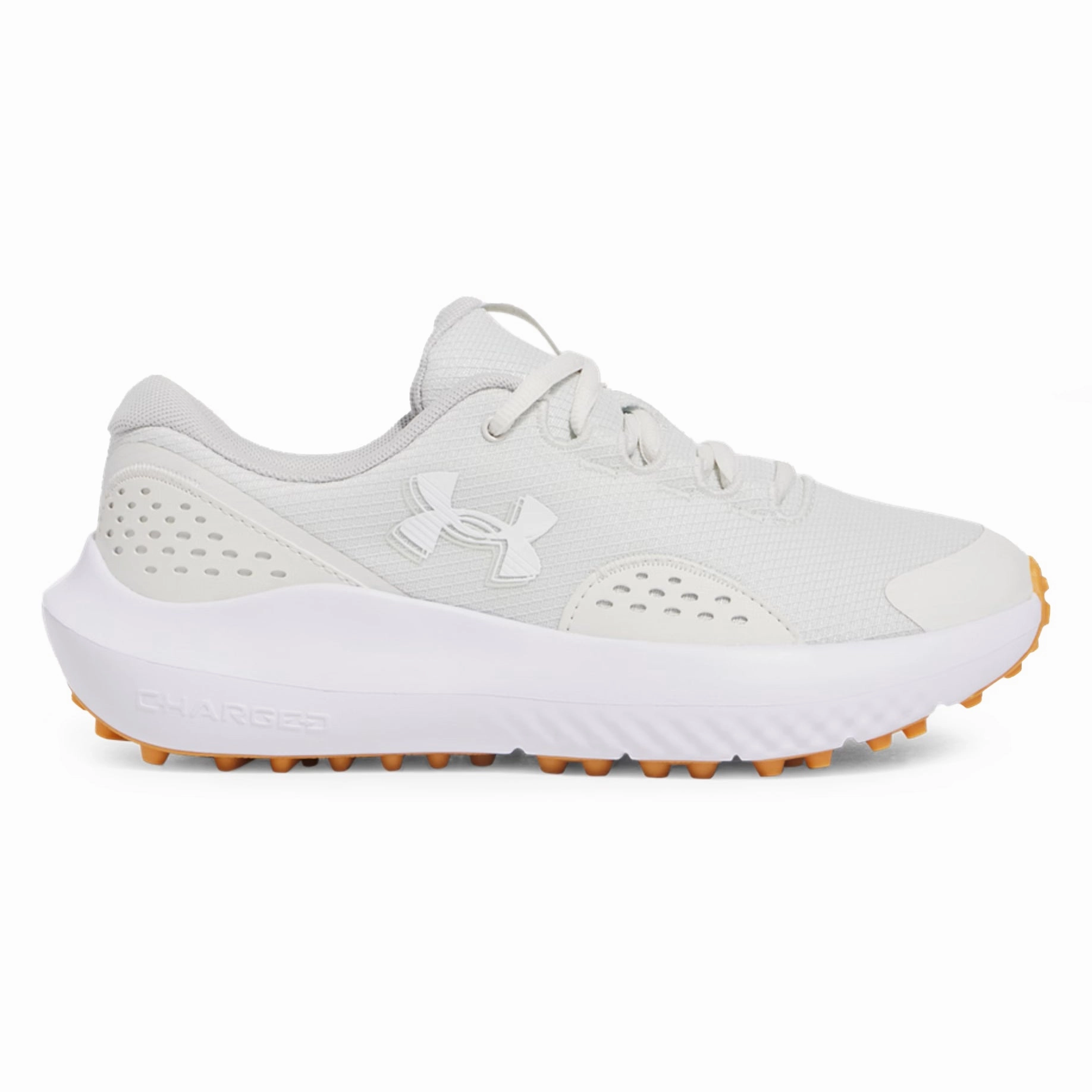 Under Armour Women's Surge Spikeless Golf Shoes - White Clay/White Spikeless golf footwear