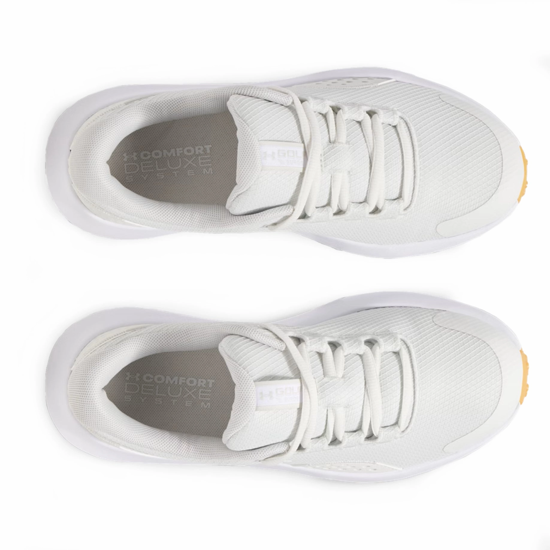 Under Armour Women's Surge Spikeless Golf Shoes - White Clay/White Pro Grip Golf Cleats
