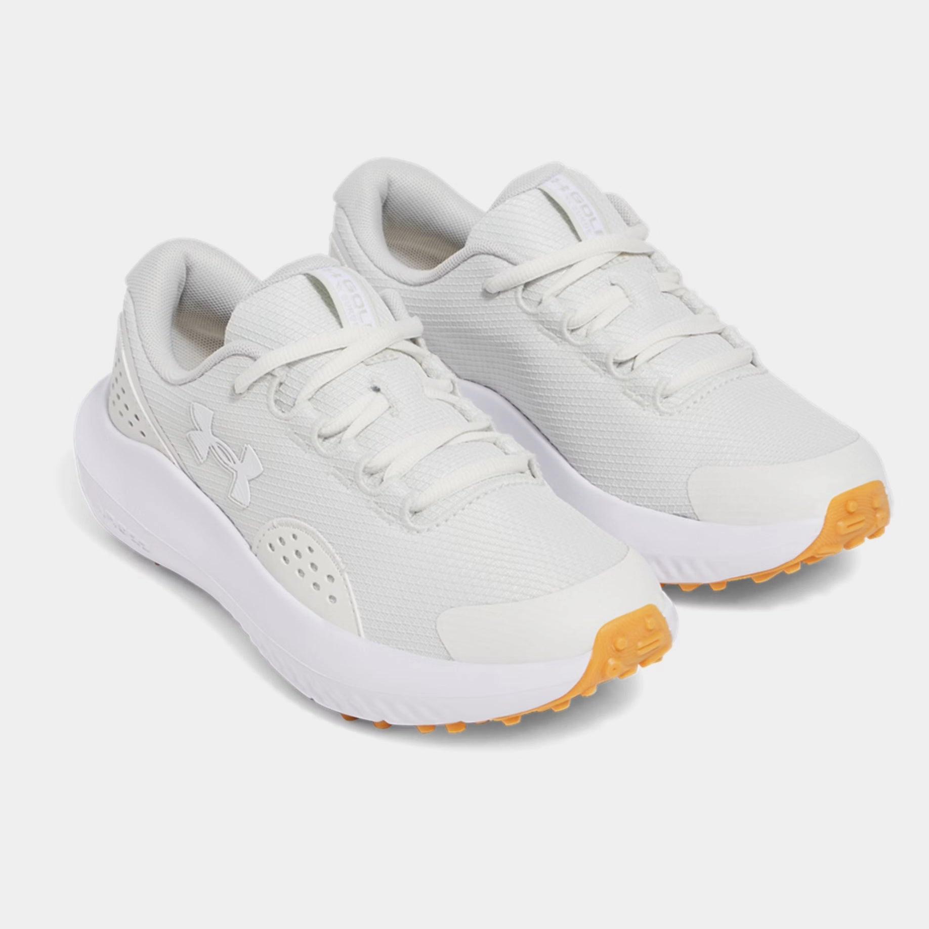Under Armour Women's Surge Spikeless Golf Shoes - White Clay/White Pro Grip Golf Cleats