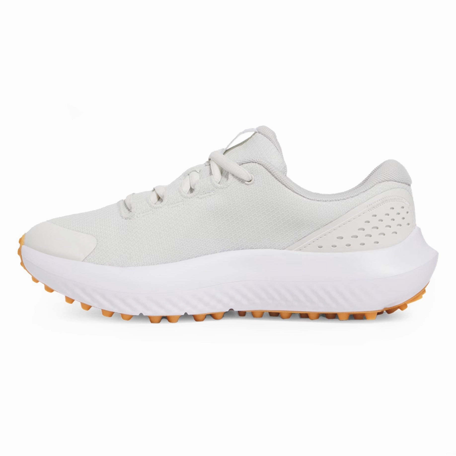 Under Armour Women's Surge Spikeless Golf Shoes - White Clay/White Pro Grip Golf Cleats