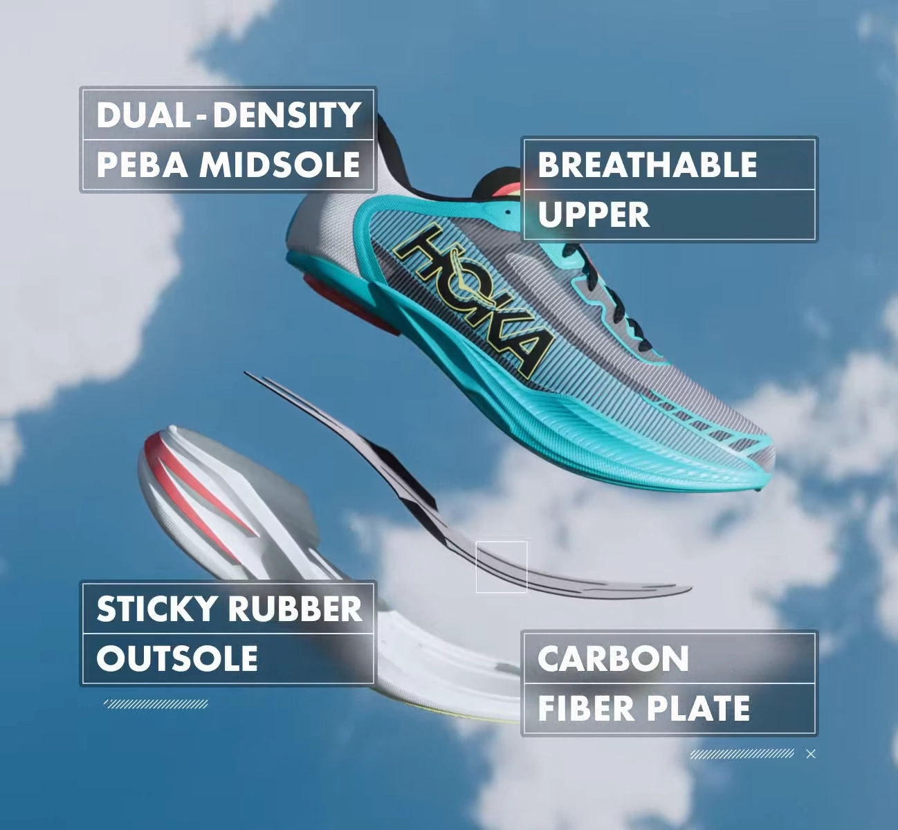 Unisex HOKA Cielo X1 2.0 Hoka athletic footwear shots