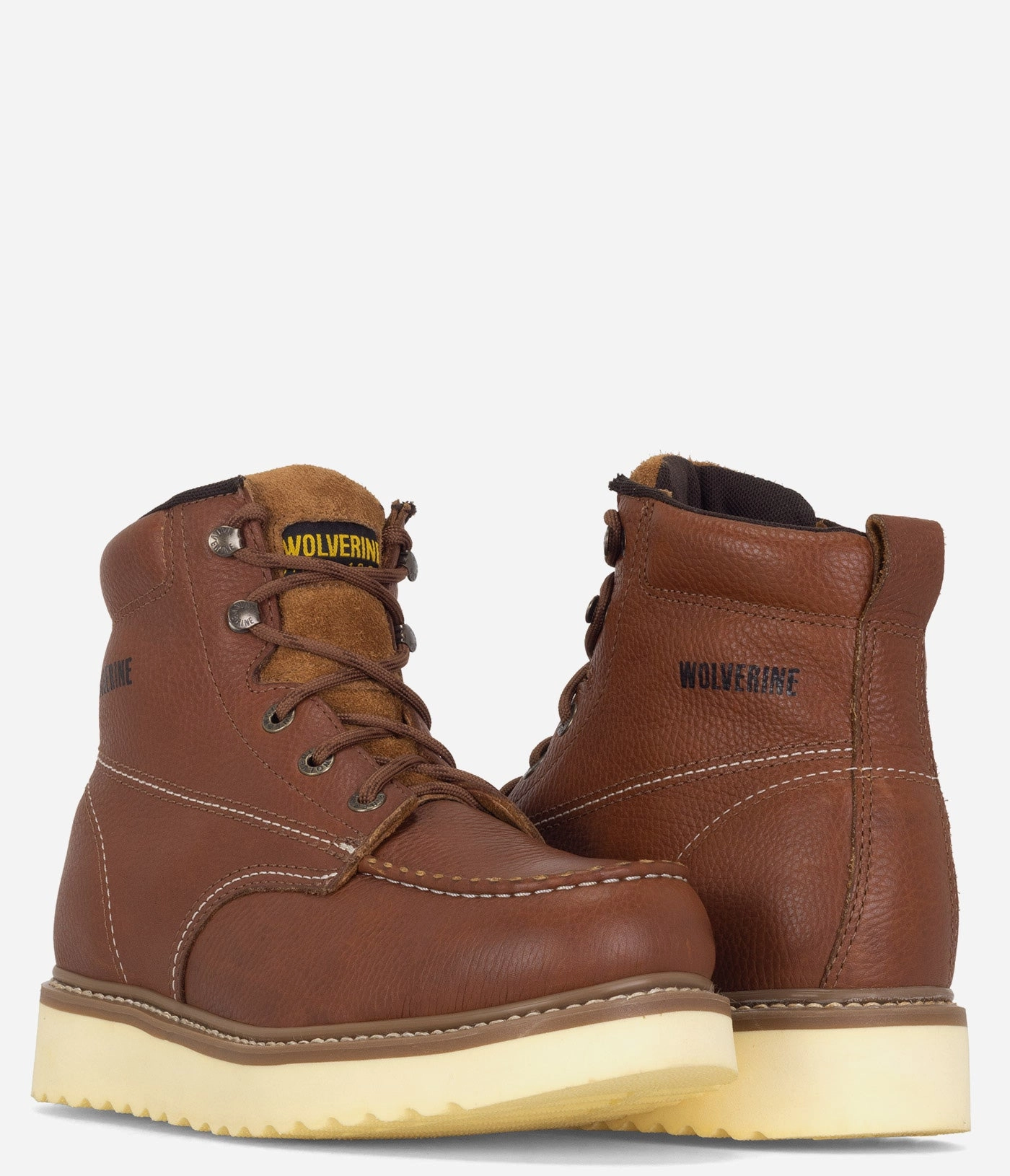 Wolverine Moc-Toe Steel Toe 6" Work Boot - Men Mens Workwear Boots