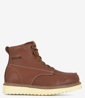Wolverine Moc-Toe Steel Toe 6" Work Boot - Men Wolverine men's shoe styles