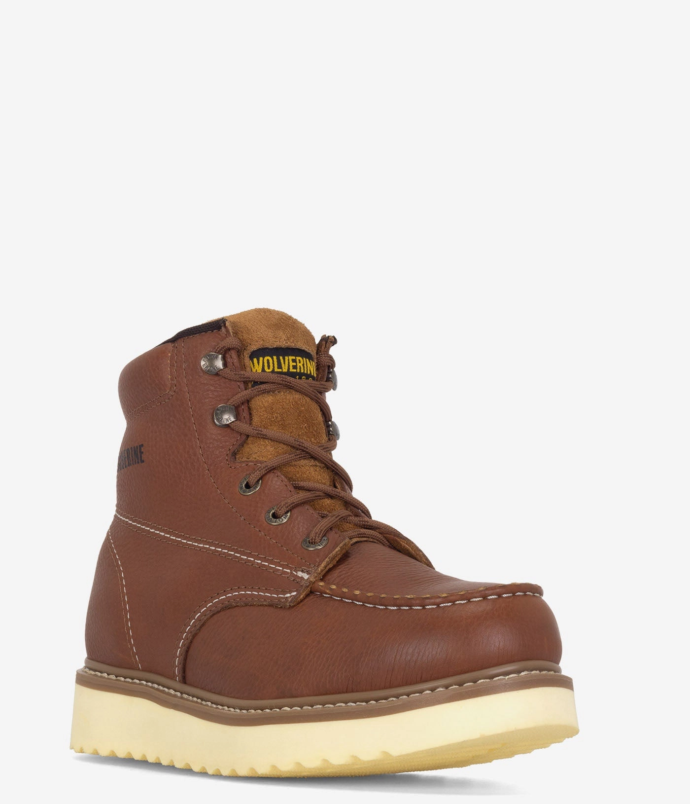 Wolverine Moc-Toe Steel Toe 6" Work Boot - Men Mens Workwear Boots