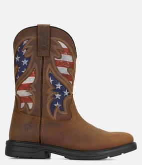 Wolverine Rancher Flag Steel Toe Wellington Work Boot - Men Wolverine men's shoe styles