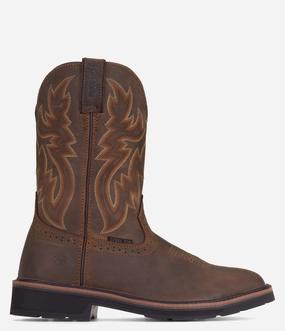 Wolverine Rancher Square Toe Safety Toe Wellington Boot - Men Wolverine men's shoe styles