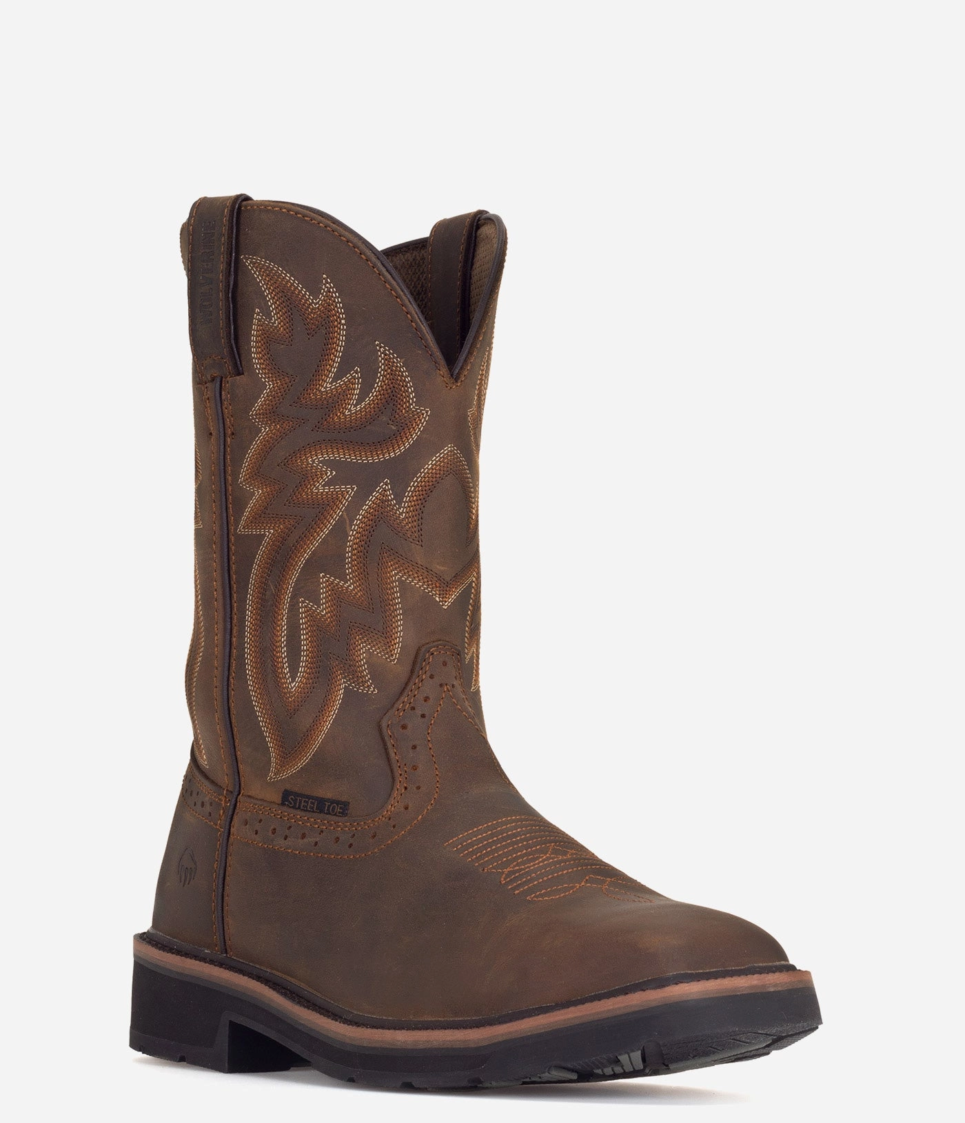Wolverine Rancher Square Toe Safety Toe Wellington Boot - Men Mens Workwear Boots