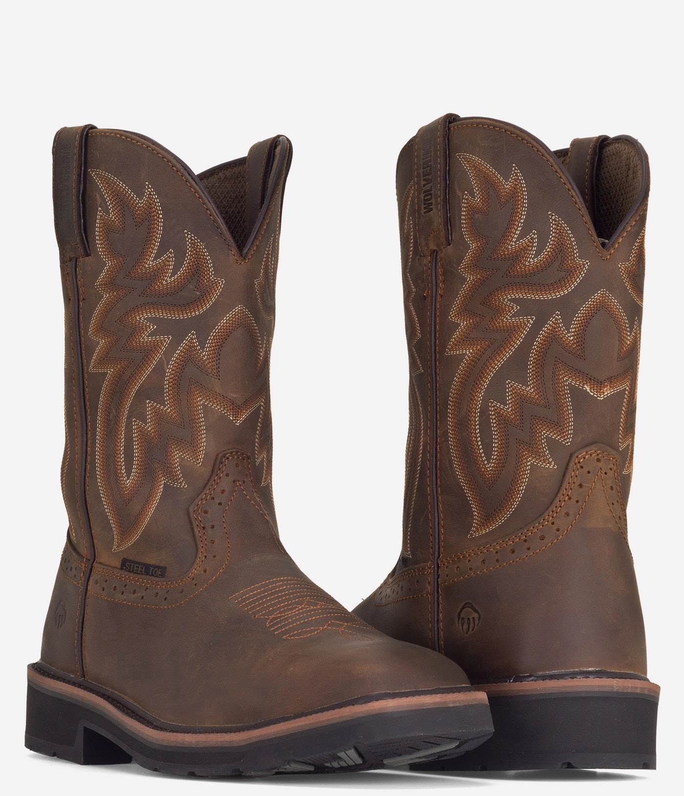 Wolverine Rancher Square Toe Safety Toe Wellington Boot - Men Mens Workwear Boots