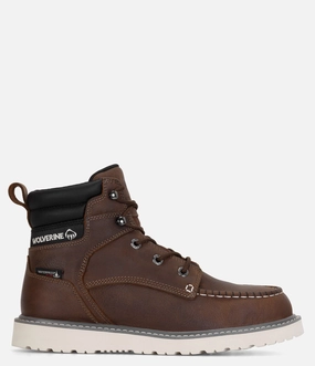 Wolverine Trade Wedge 6" Moc-Toe Steel Toe Waterproof Work Boot - Men Wolverine men's shoe styles