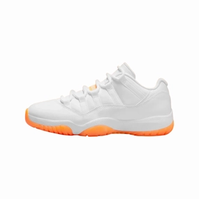 Women's Air Jordan 11 Low White Bright Citrus Air Jordan basketball shoes with classic look
